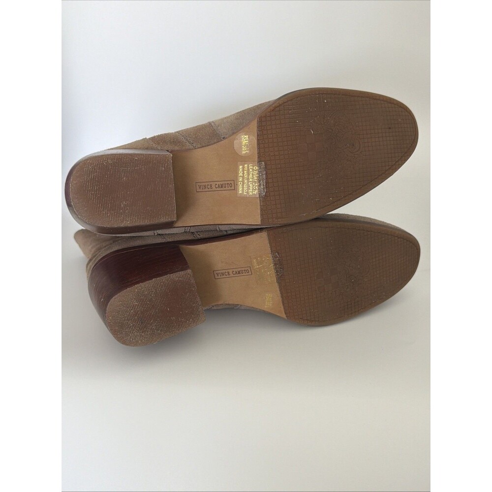 Vince Camuto Maves Suede Bootie Women's Sz 8.5 M Tan Brown Z5340 Western EUC - Picture 6 of 8